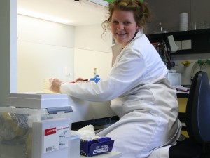Kathryn in her lab